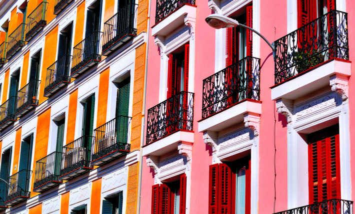Colourful buildings in Malasaña Photo by Pedro Otones flickr e1549967021464 10 things to do in Madrid’s Malasaña